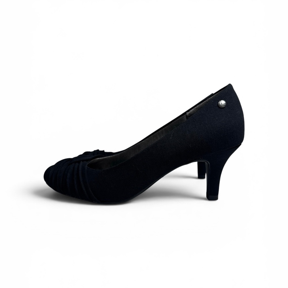 LifeStride Parigi Black Pumps Women's 8.5M Comfort Dress Career Kitten Heels
